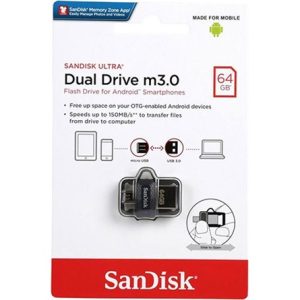 Sandisk 64GB Ultra Dual USB 3.0 / Micro USB (OTG) pendrive