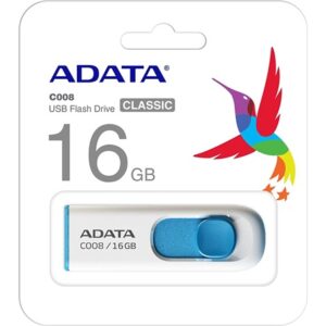 ADATA 16GB C008 USB A 2.0 pendrive BOX fehér/kék